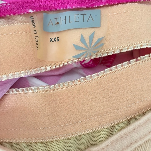 Athleta Kokomo Halter Swim Sport Dress XXS Pink Floral Print Bra Insert - Picture 6 of 12